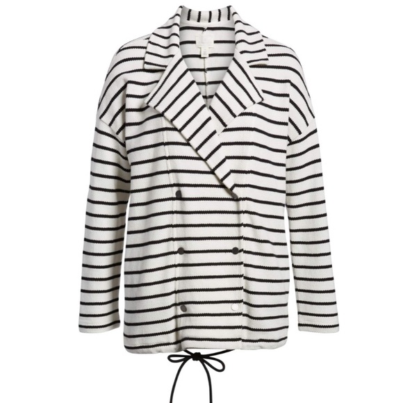 Caslon Jackets & Blazers - ✨ Caslon Stripe Knit Drawsting Jacket ✨